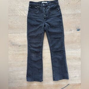 Madewell Cali Demi-Boot jeans size 25 in washed black color.